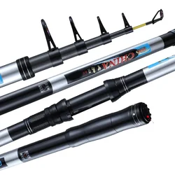 Caña telescópica carbono 2.1‑4.5 m Superhard – 15 kg para peces grandes