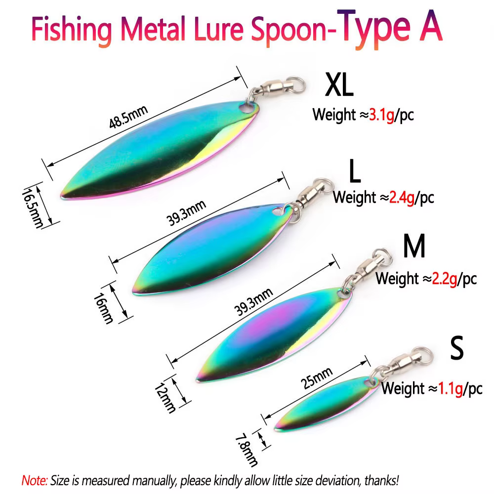 Bimoo Cucharas de Metal para Pesca – Giratorias Reflectantes Sonoras - imagen 4