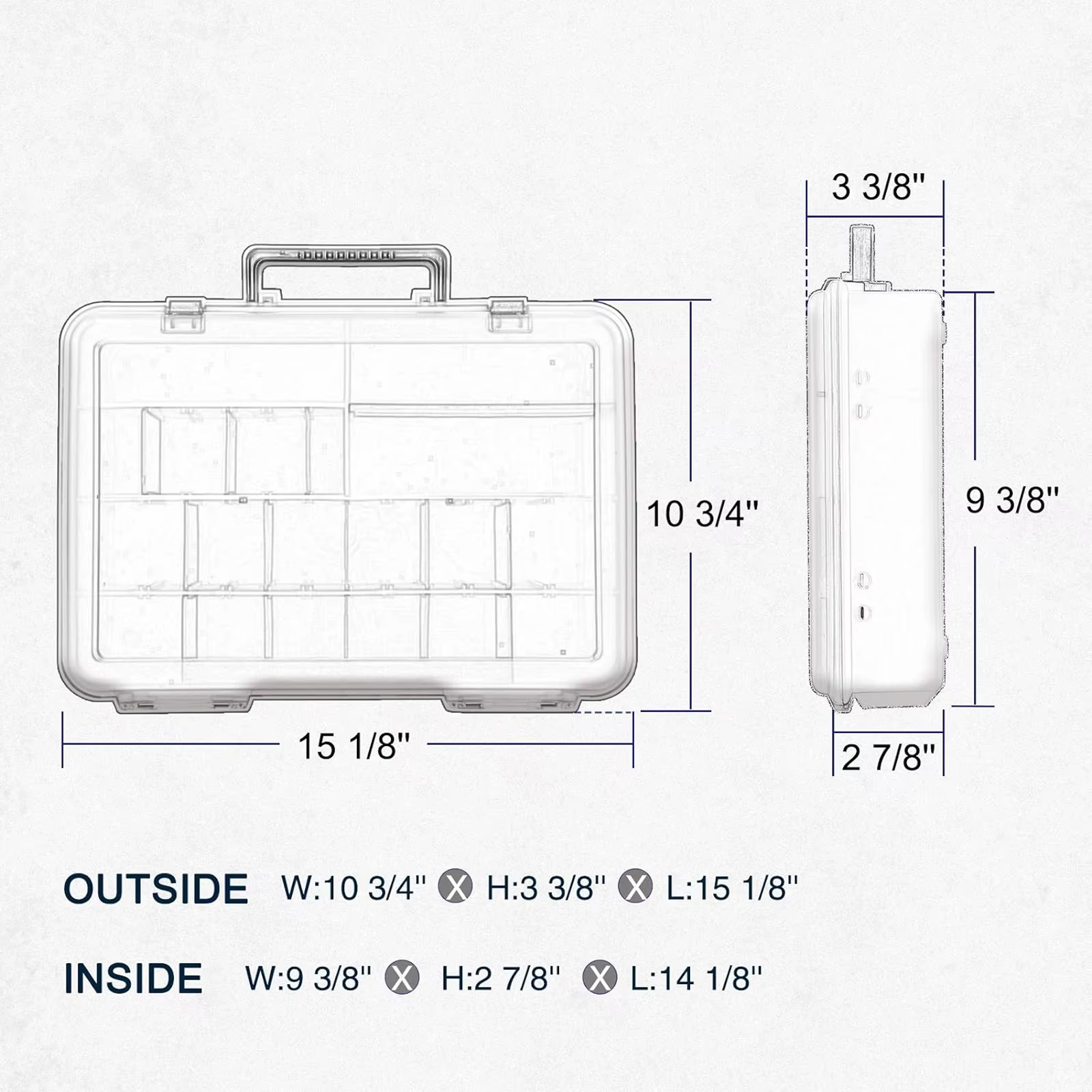 Goture Caja de aparejos con divisores ajustables - imagen 2