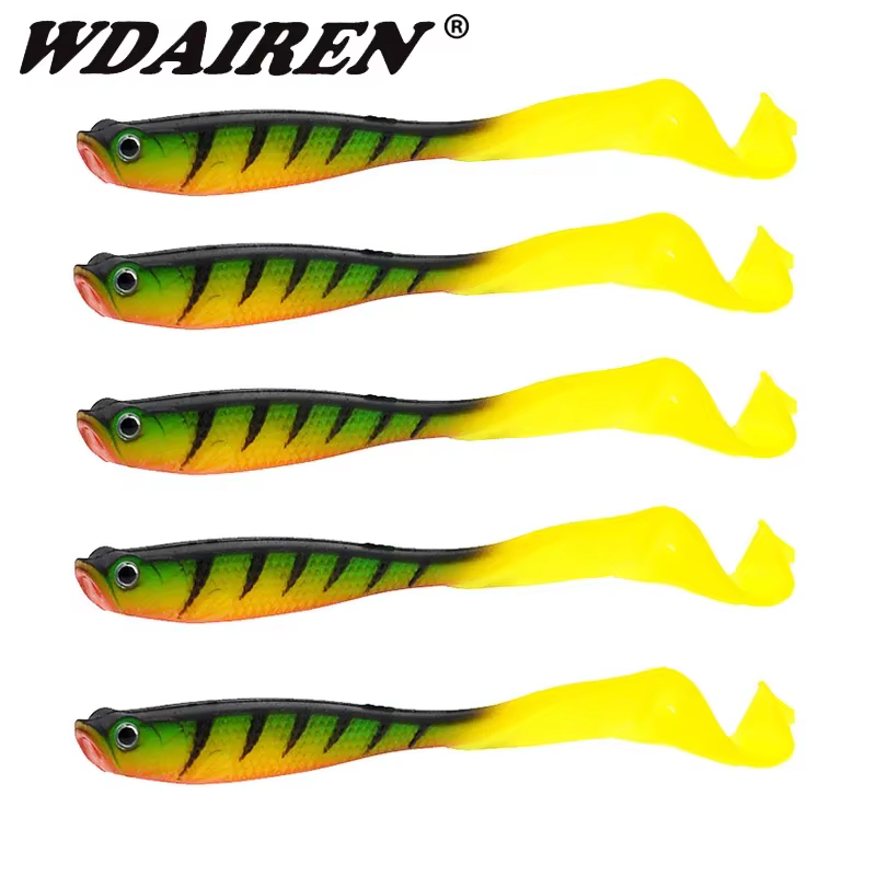 Swimbait vinilo para lubina con cola larga