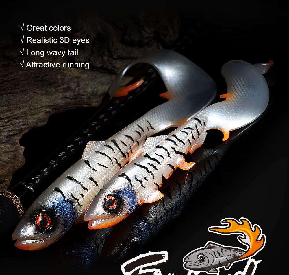 Señuelo Firebomb Soft Swimbait en acción