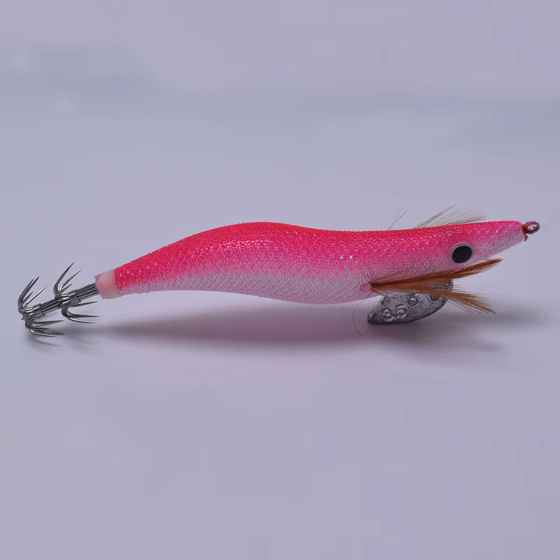 Señuelo de camarón 3D luminoso para pesca de calamar - imagen 4
