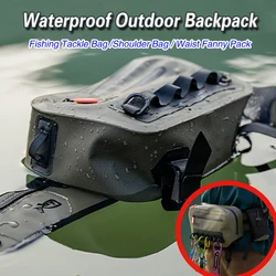 Mochila de pesca impermeable con compartimentos para señ