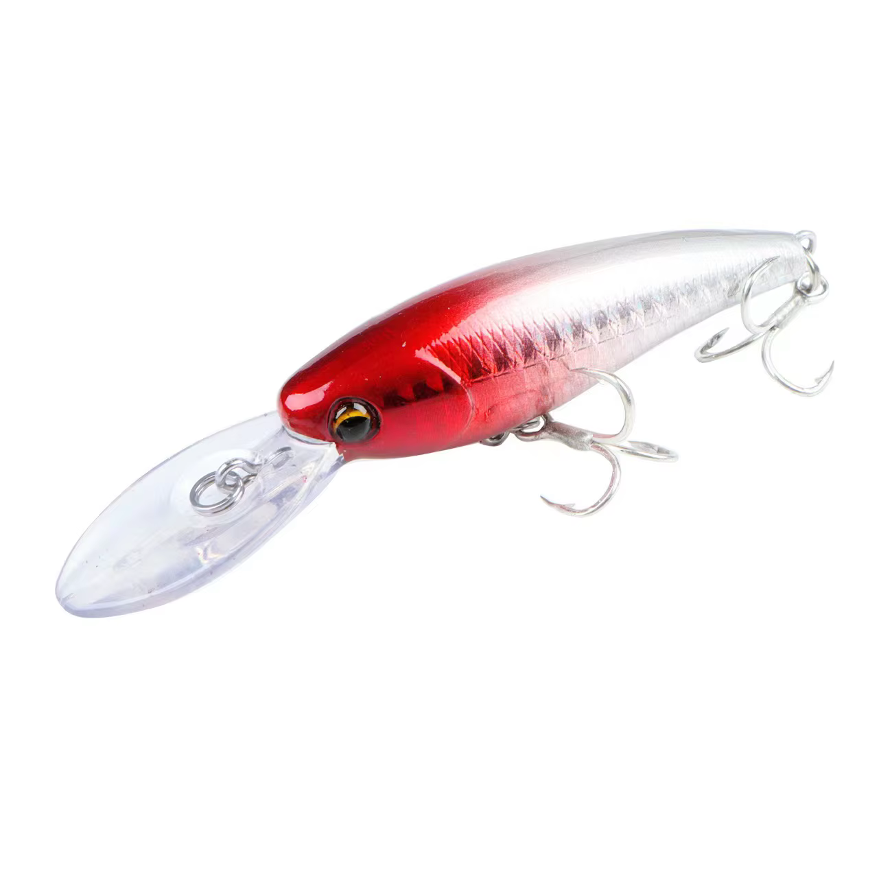 Crankbait flotante señuelo con ojos 3D para pesca de lucio y carpa