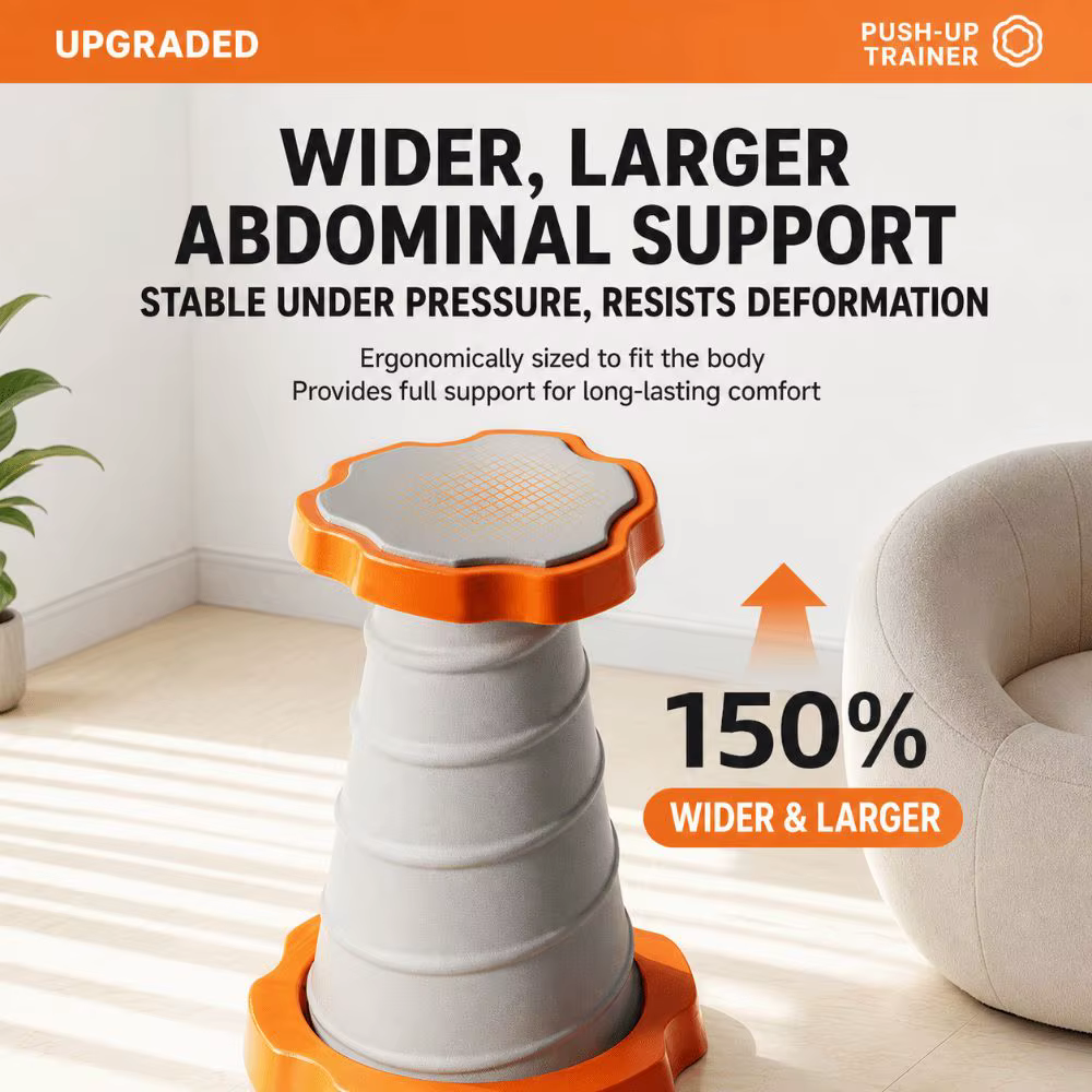 Entrenador de Flexiones con Rebote y Base Estable – Fitness en Casa