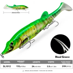 Señuelo Swimbait Probros 2 Segmentos – Anzuelos Triples para Lubina