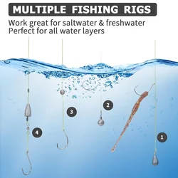 Kit de pesca con señuelos duros y blandos para lubina, trucha