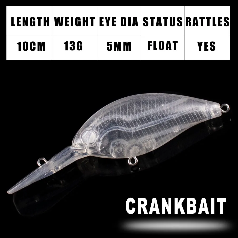 Dr.Holife crankbait sin pintar flotante – Cuerpo para montaje