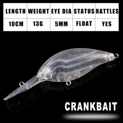 Dr.Holife crankbait sin pintar flotante – Cuerpo para montaje