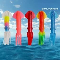 Señuelos de pulpo goma suave coloridas para arrastre atún