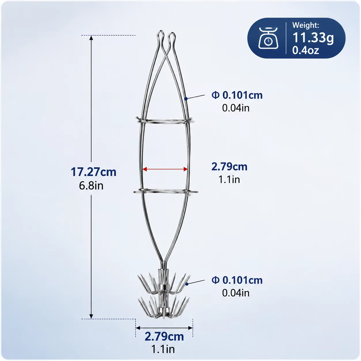 Anzuelo para Calamar de Acero Reforzado para Pesca Marina - imagen 4