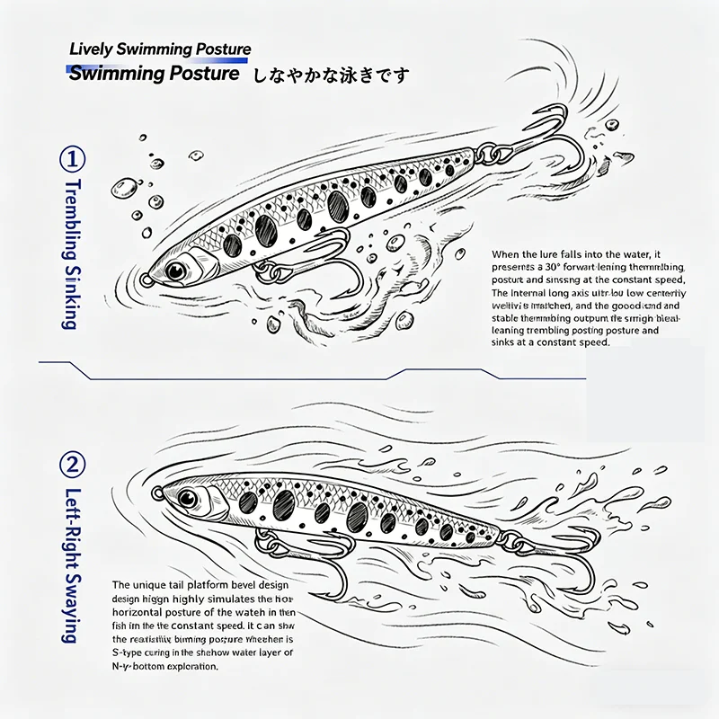 Señuelo lápiz con transferencia de peso para todas capas de agua