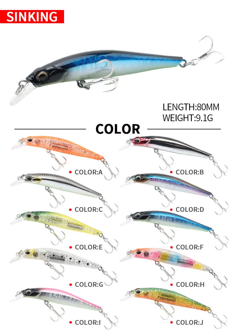 Minnow hundido 80 mm