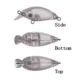 Chan’sHuang mini crankbait flotante blanco sin pintar con sonajero - imagen 5