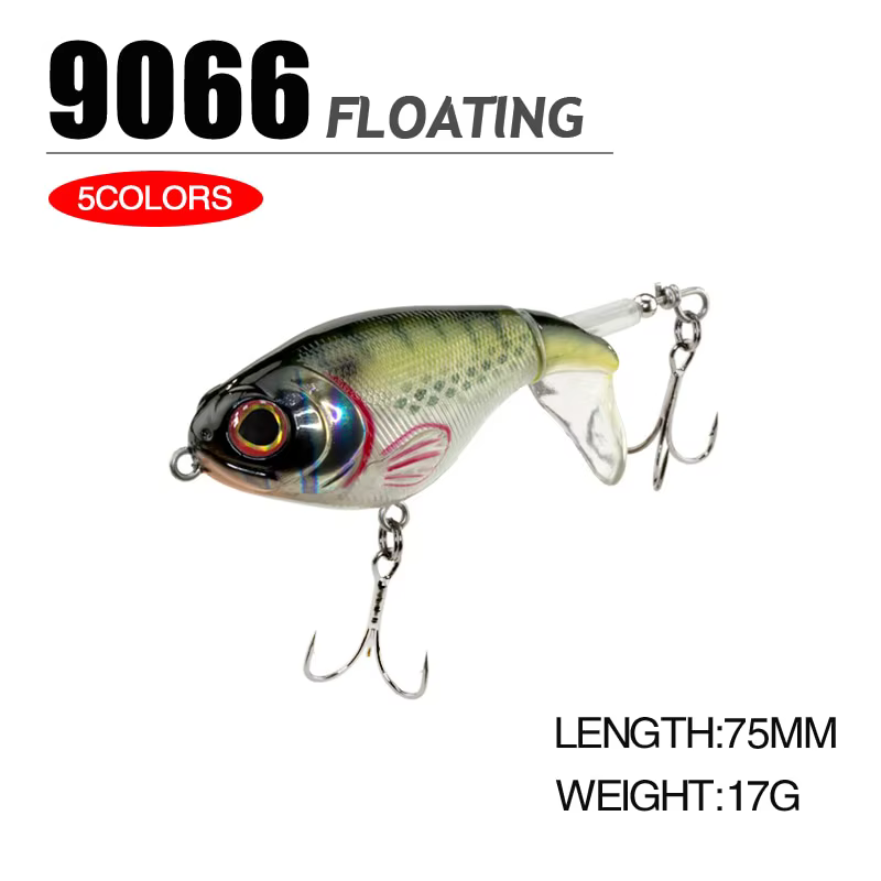 Señuelo Plopper UV 75mm 17g Cola Giratoria Lubina