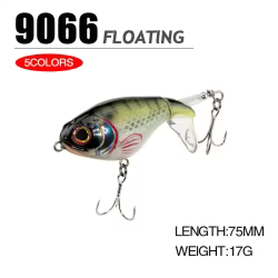 Señuelo Plopper UV 75mm 17g Cola Giratoria Lubina
