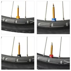 Tapas de válvula de neumáticos para bicicleta con tuerca de bloqueo