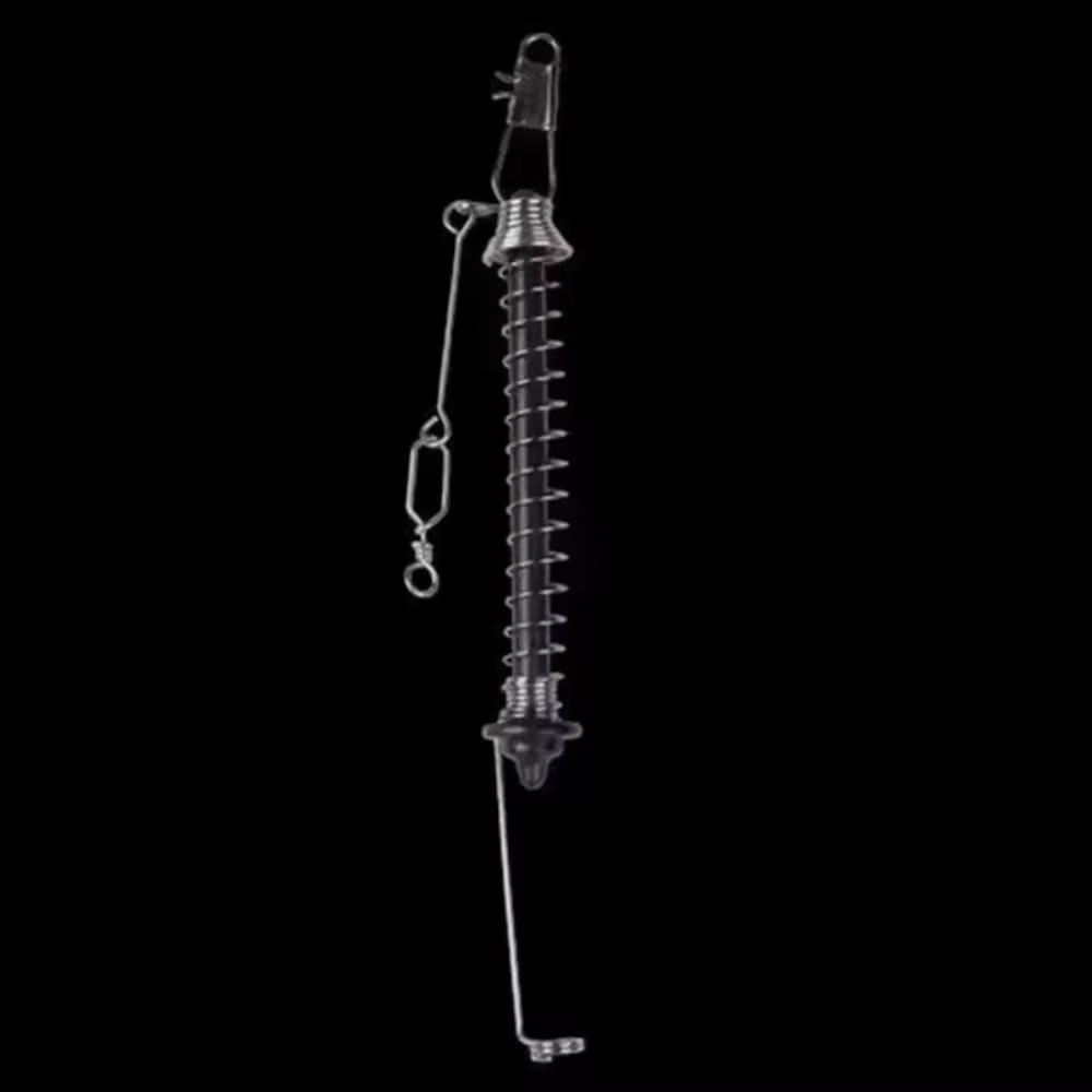 Clavador automático de pesca con soporte para cebo y resorte
