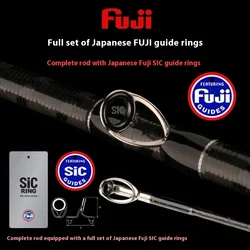 Caña Spinning RONGGUI Fibra Carbono – Anillos SIC acción ultrarrápida lubina