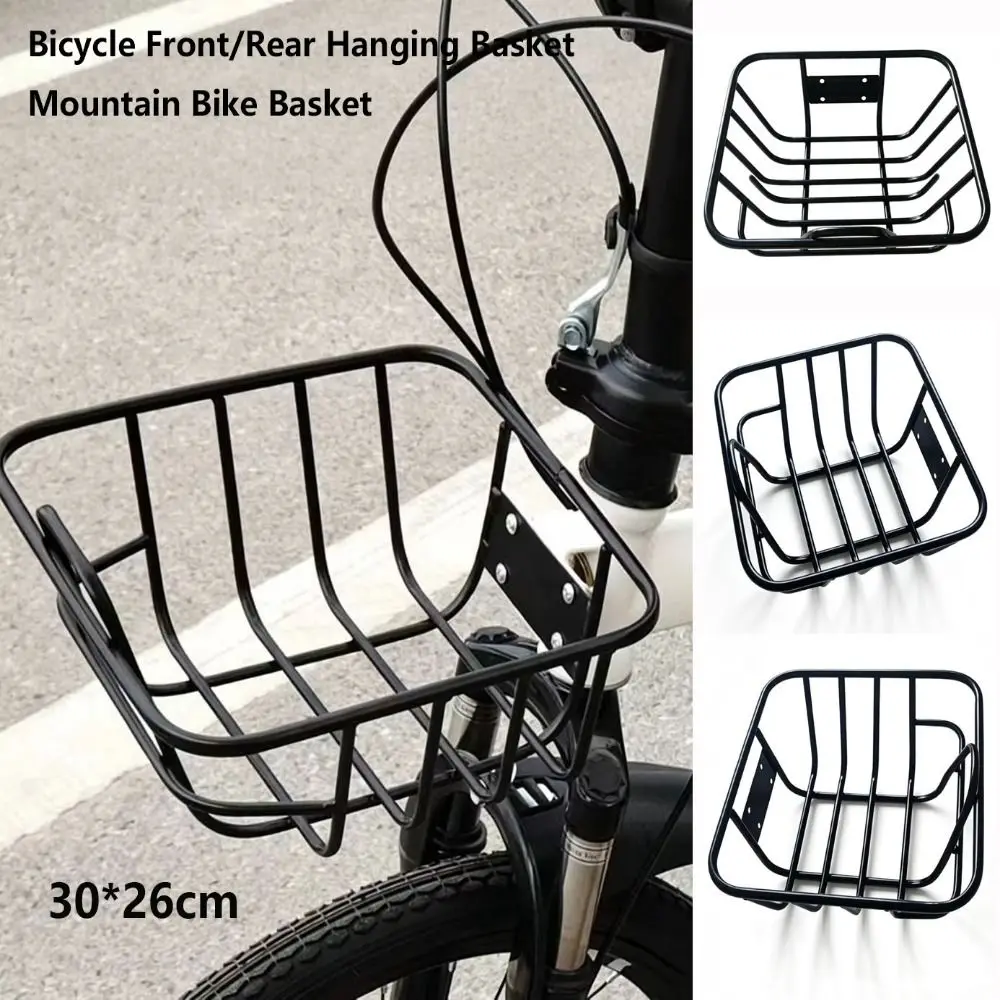 Cesta trasera fija de metal para bicicleta de montaña negra - imagen 4