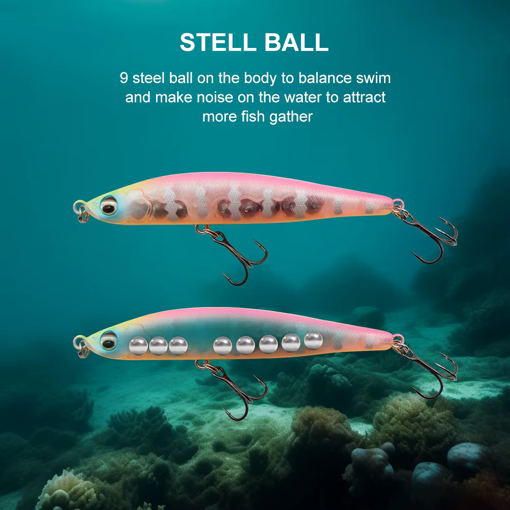 ESFISHING Señuelo de hundimiento con vibración, Cebo duro de costa - imagen 4