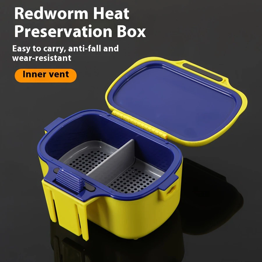 Caja de cebo transpirable para lombrices y señuelos vivos
