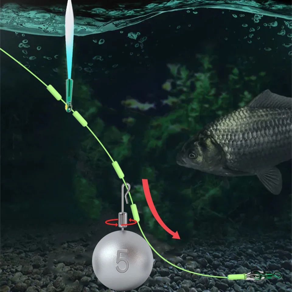Accesorios de aparejos de pesca en uso
