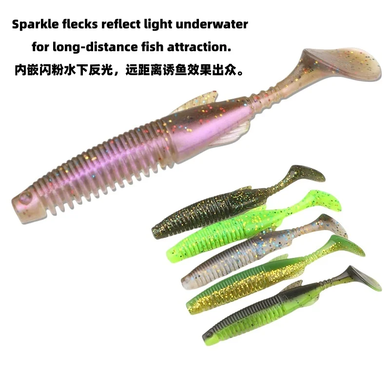 Vinilo Swimbait Swolfy de cola en T para lubina y lucio - imagen 4
