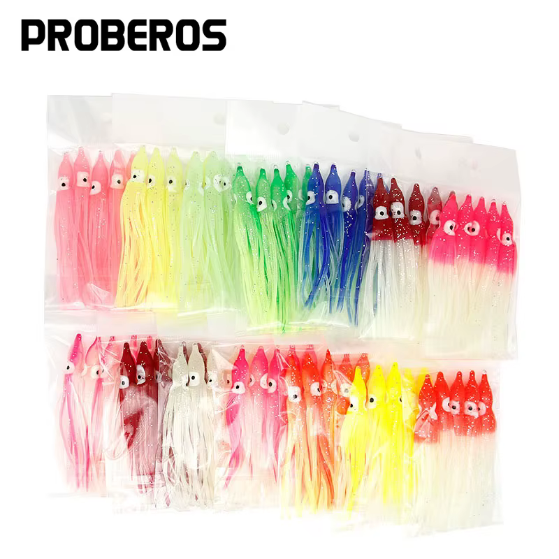 PRO BEROS Faldas de pulpo luminosas señuelo suave para jigging mar - imagen 4