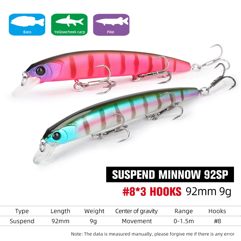 TSURINOYA Minnow Wobbler señuelo duro para Lucio - imagen 5