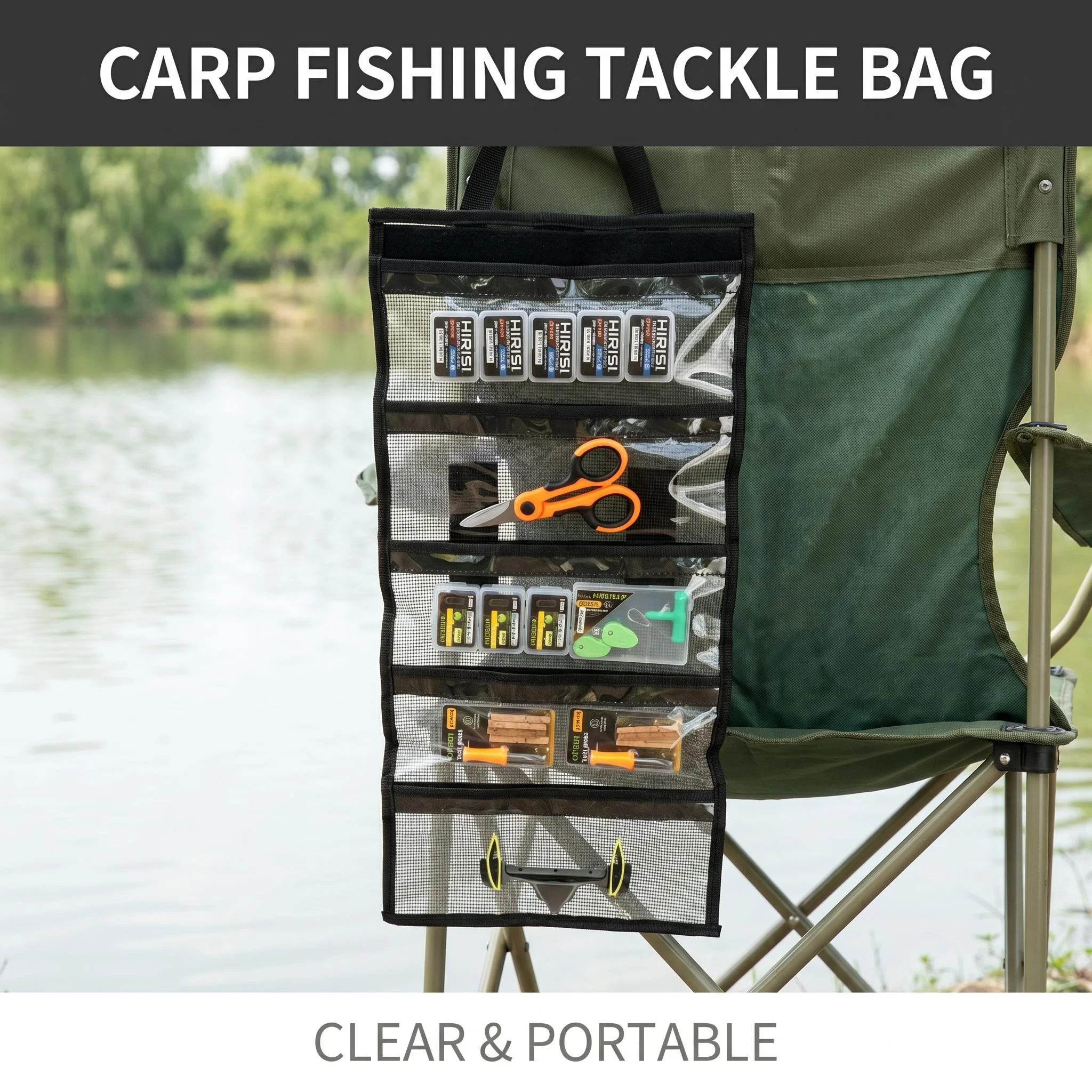 Bolsa de pesca plegable Hirisi de PVC gran capacidad con asa - imagen 5