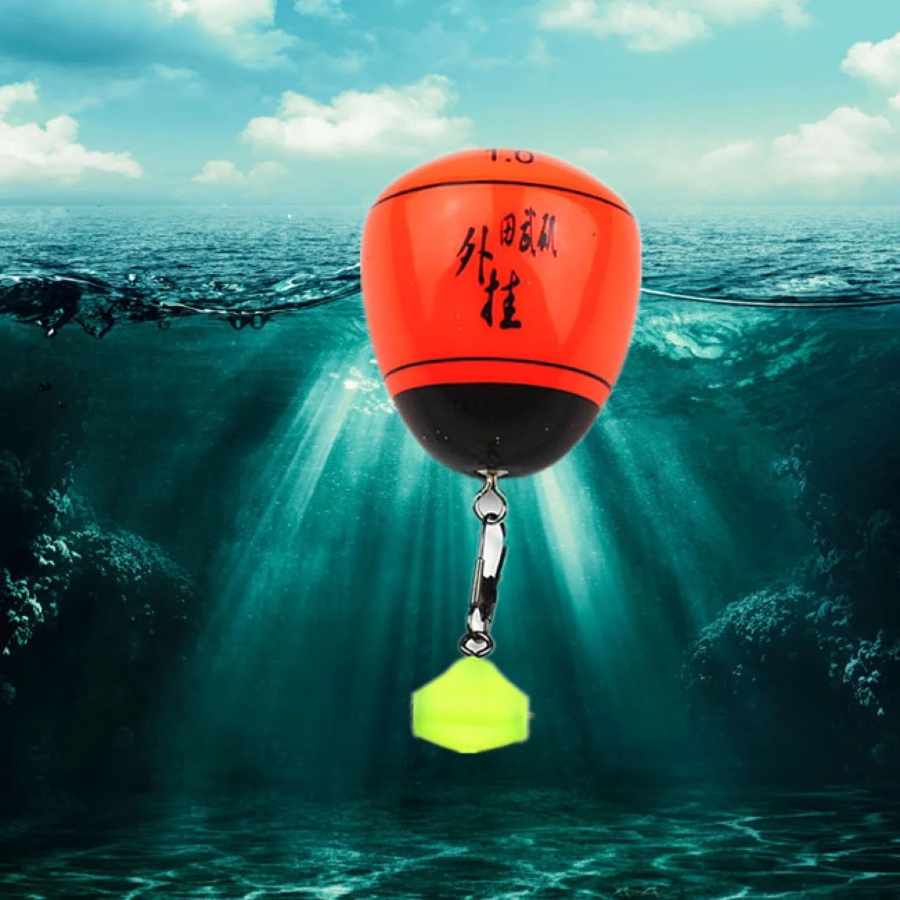 NUNATAK flotador luminoso de pez pargo negro para pesca en roca - imagen 5