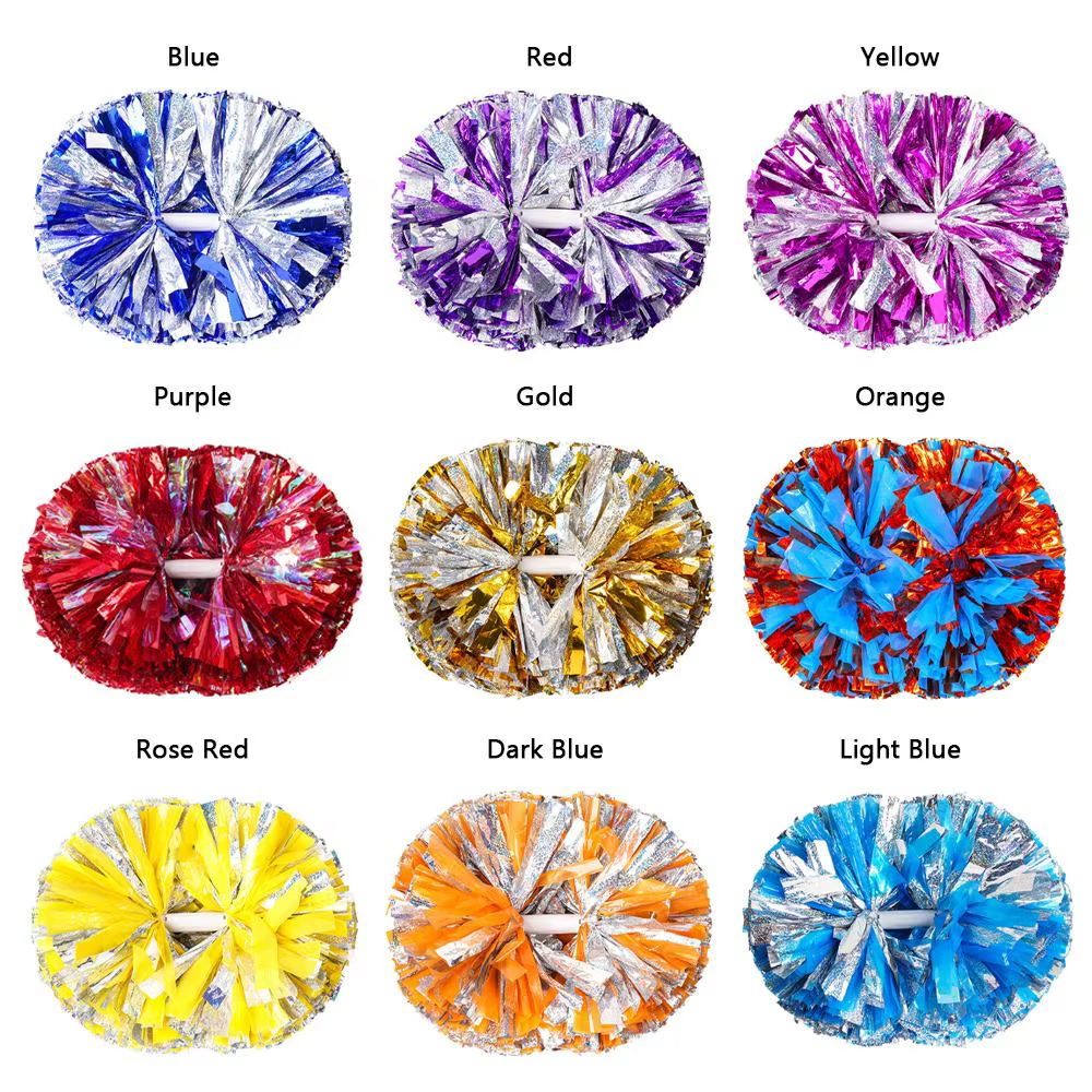 Pompones de Animadora Multicolor – 30x37cm con Doble Agarre - imagen 3