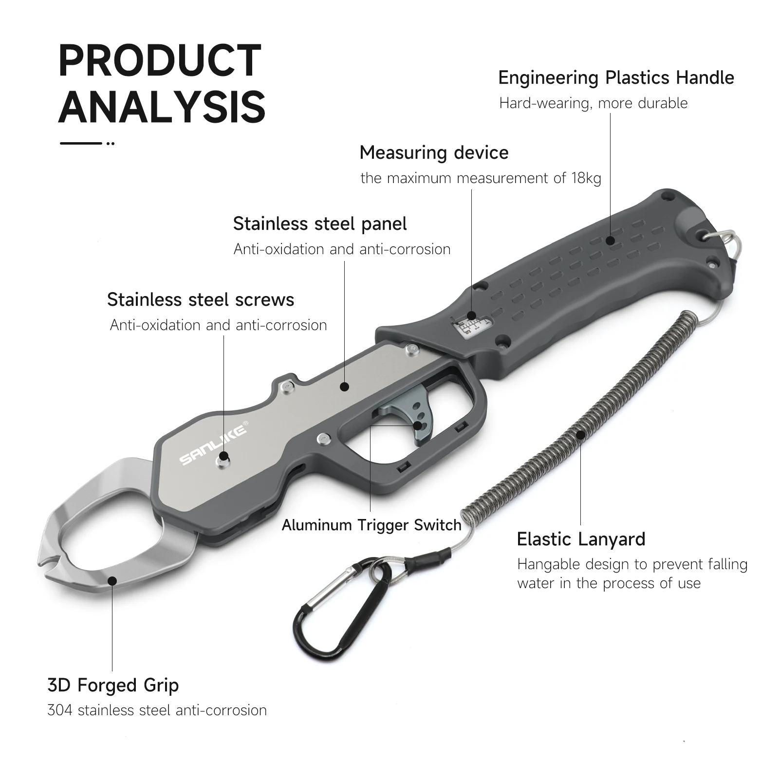 Pinza compacta y práctica para pesca