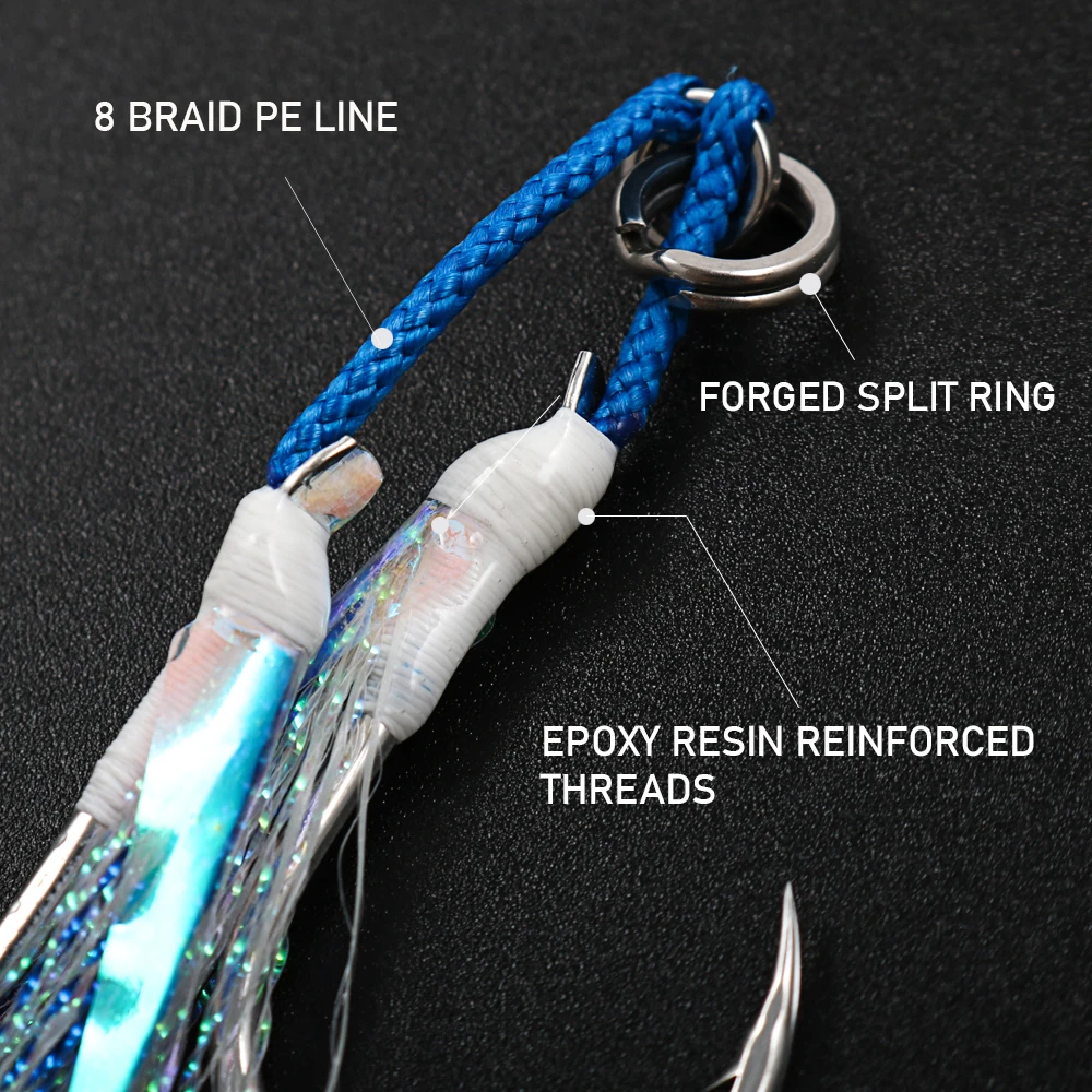 BKK Jigging Pro – Anzuelos Assist dobles para jigging metálico - imagen 4