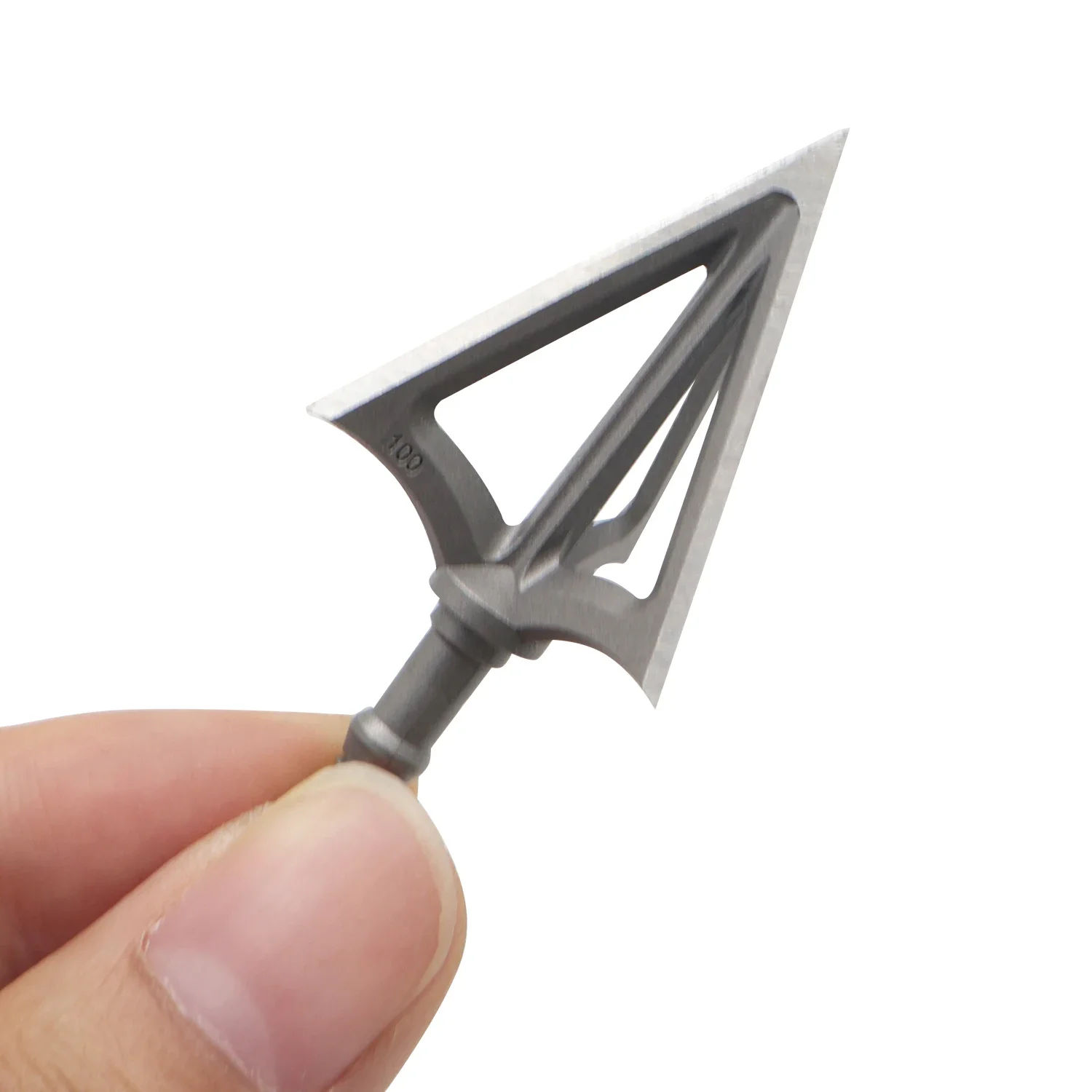 Cuchilla de caza triple filo fijo para arco, una pieza - imagen 3
