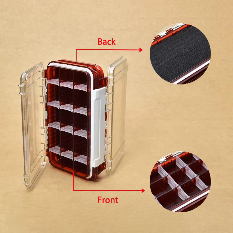 Caja de aparejos impermeable para pesca con mosca y carpa - estuche - imagen 2