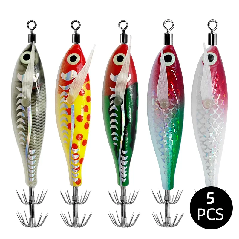 Anzuelos de calamar 3D láser para pulpo y gamba – Señuelo resistente