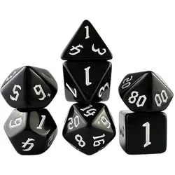 Juego de dados poliédricos opacos acrílico multifaceta digital DND