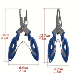 Multiherramienta de pesca roja con alicates, tijeras y pinzas
