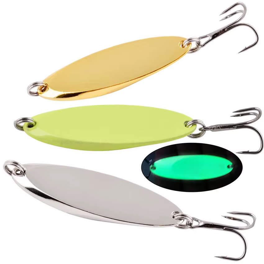 Spinner metálico con anzuelo triple – Cuchara para agua dulce y salada - imagen 3