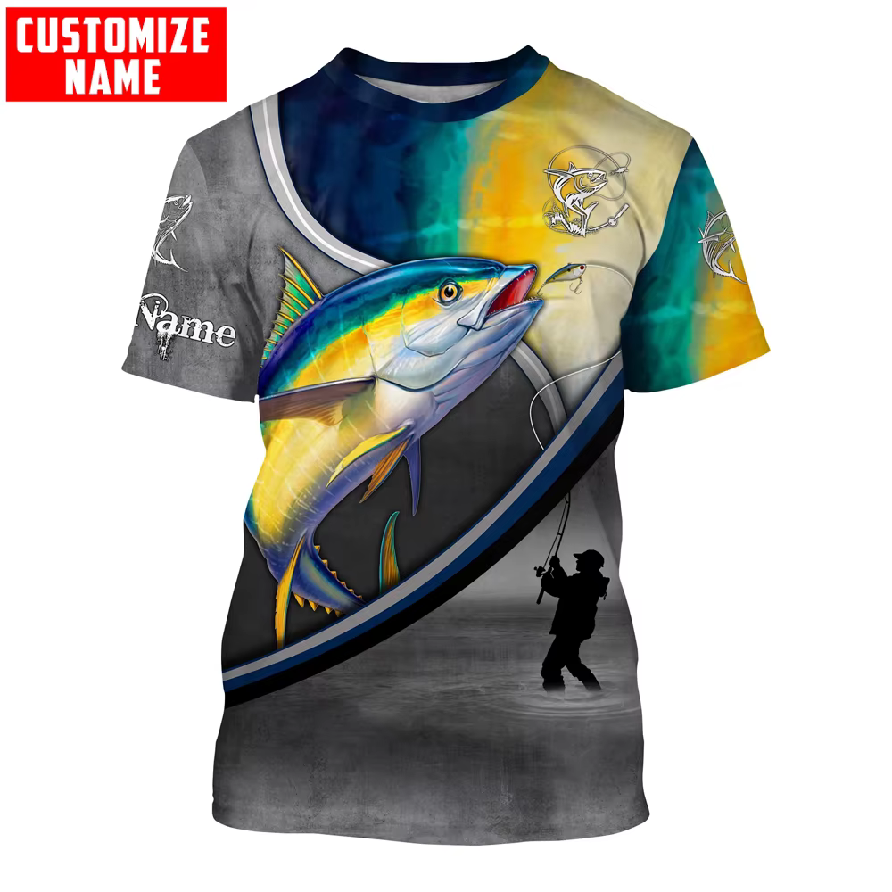 Camiseta pesca atún TX271 – Estampado 3D agua salada - imagen 2