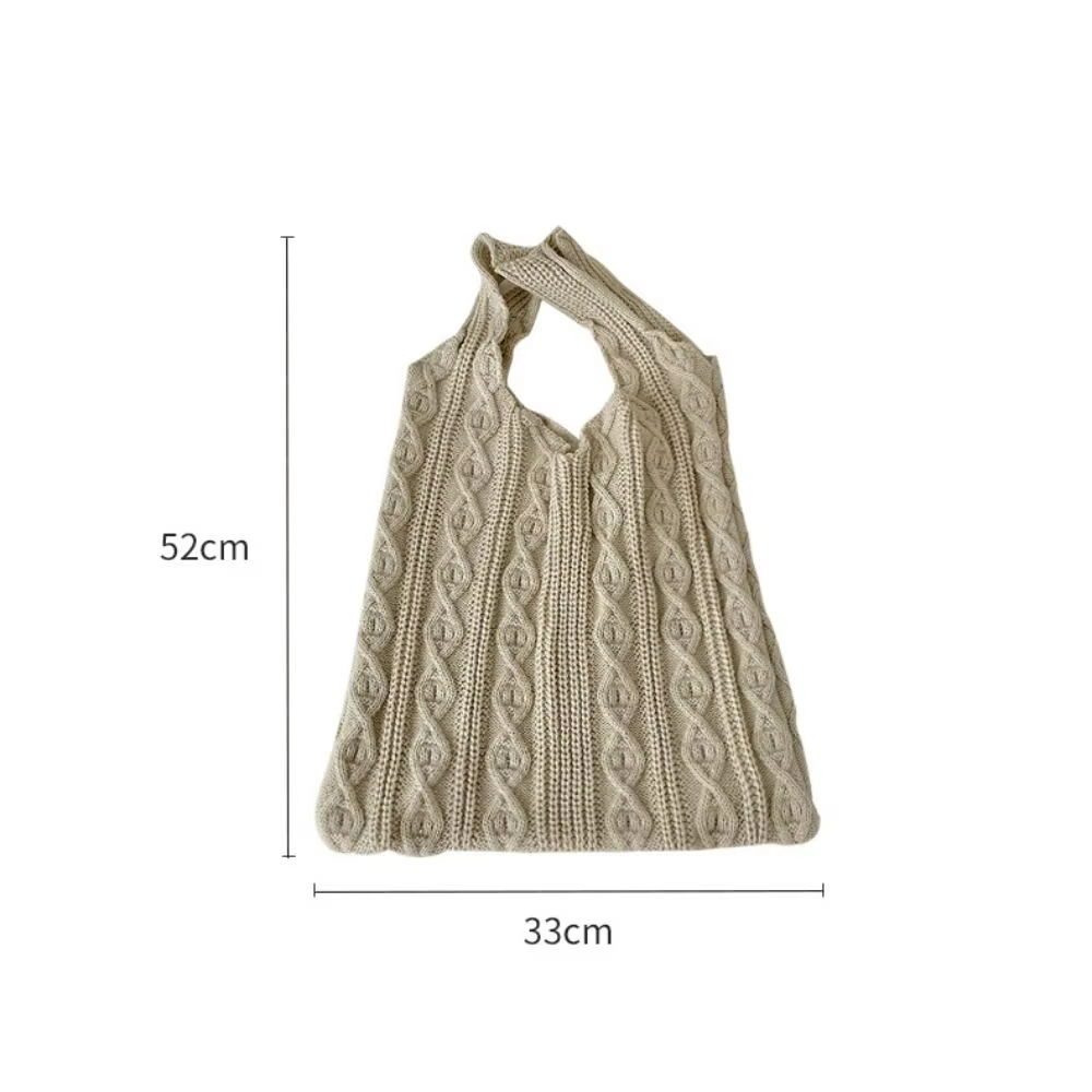Bolso Tote de Ganchillo con Diseño de Trenza para Mujer - imagen 5