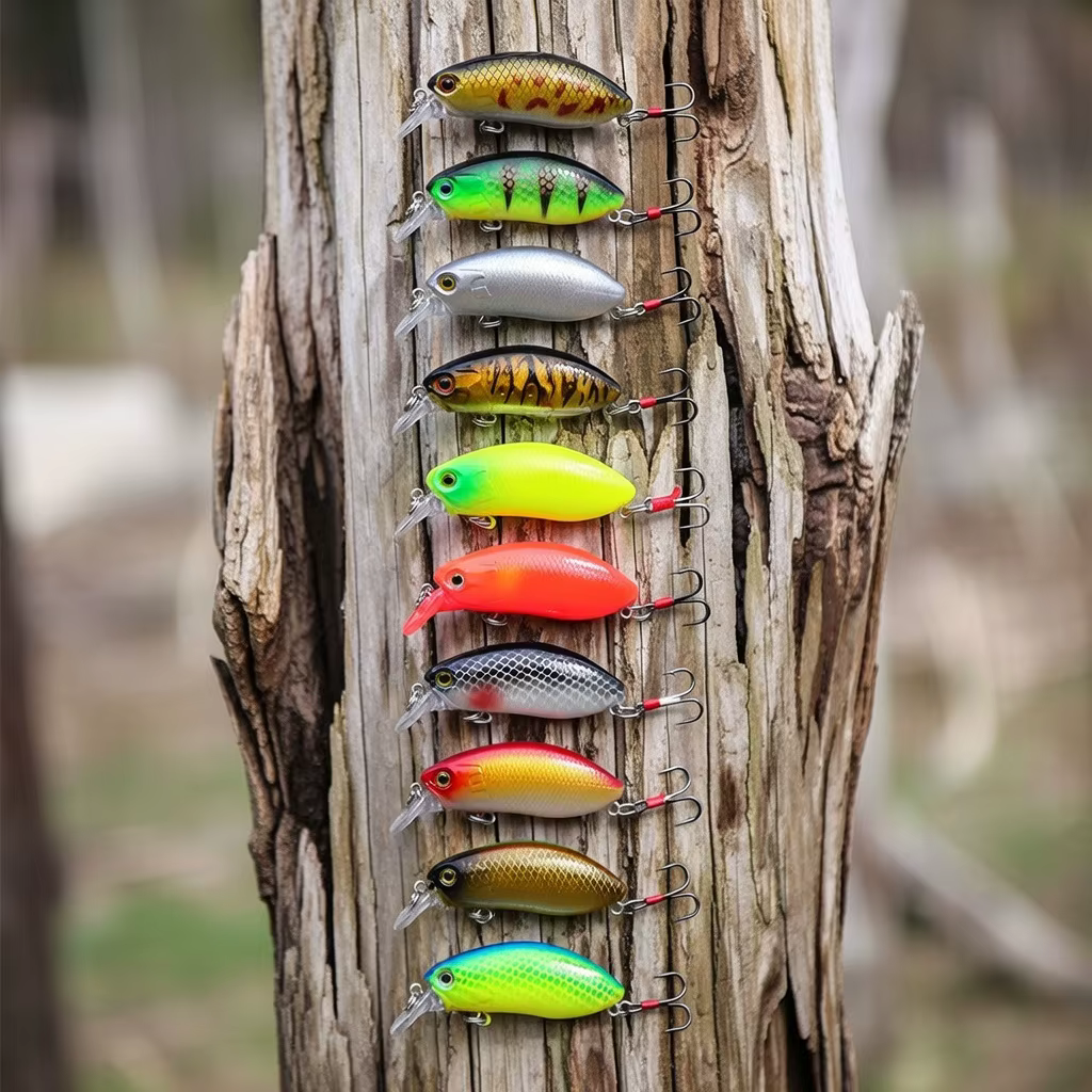 Crankbait con plumas – Señuelo artificial duro para spinning - imagen 5