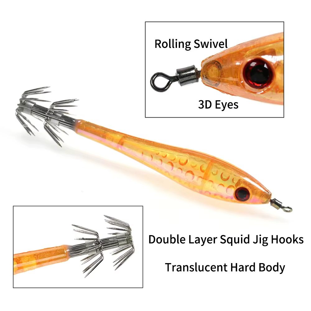 Jig calamar duro artificial para agua salada - colores verde azul