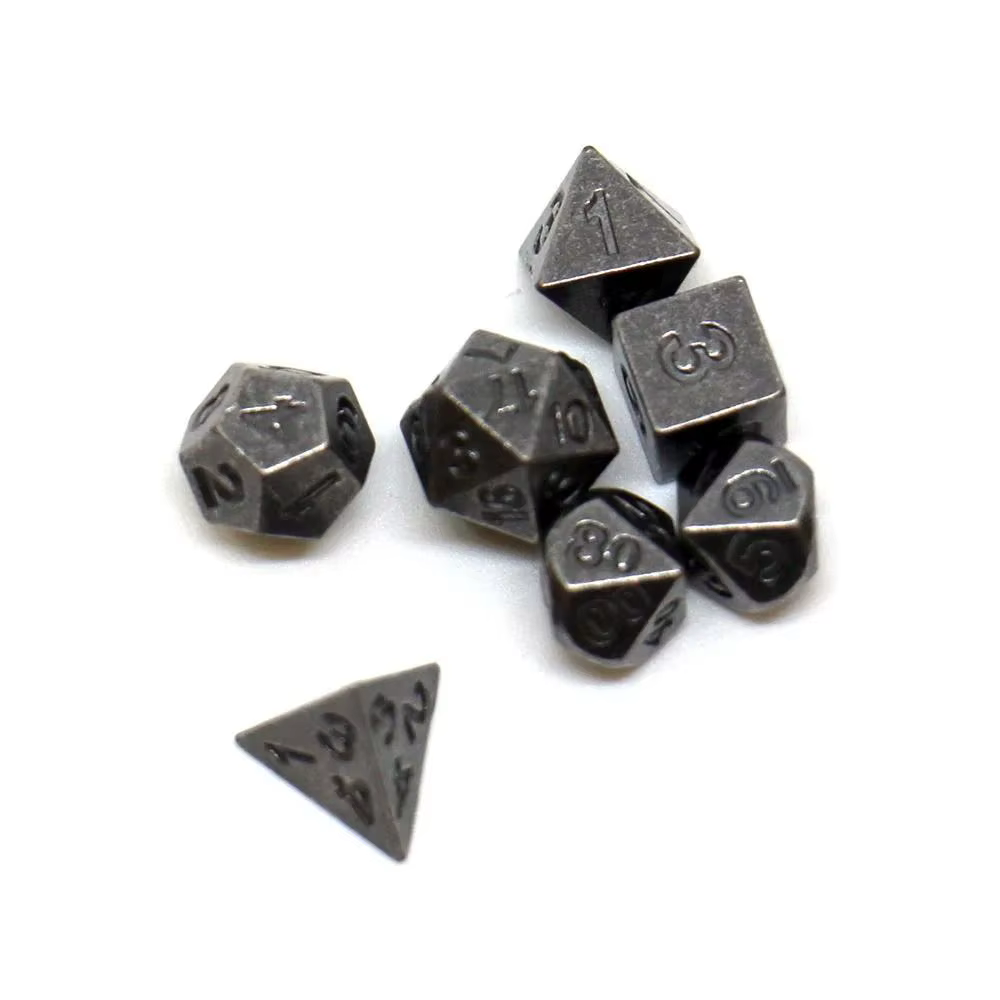Dados poliédricos de Kirsite metálico para juegos de rol
