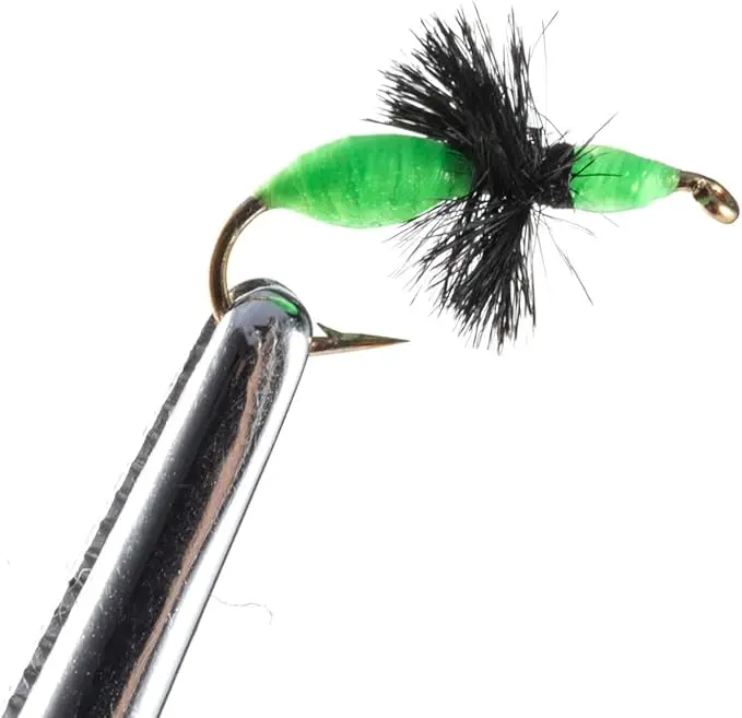 Surtido de moscas de pesca Goture con plumas de colores