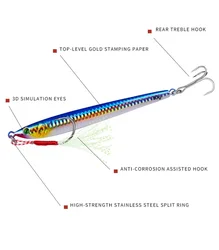 Señuelo Jigging metálico para lubina – Lento y largo