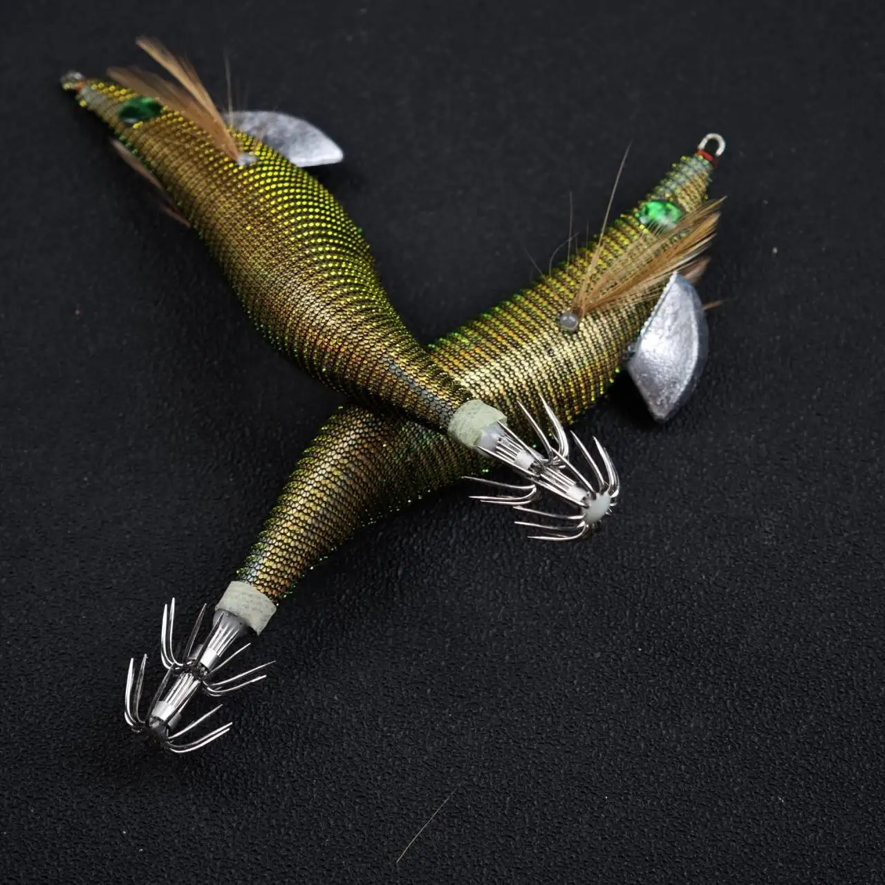 Ackibbik jig de calamar glow con ganchos para pesca nocturna marina - imagen 2