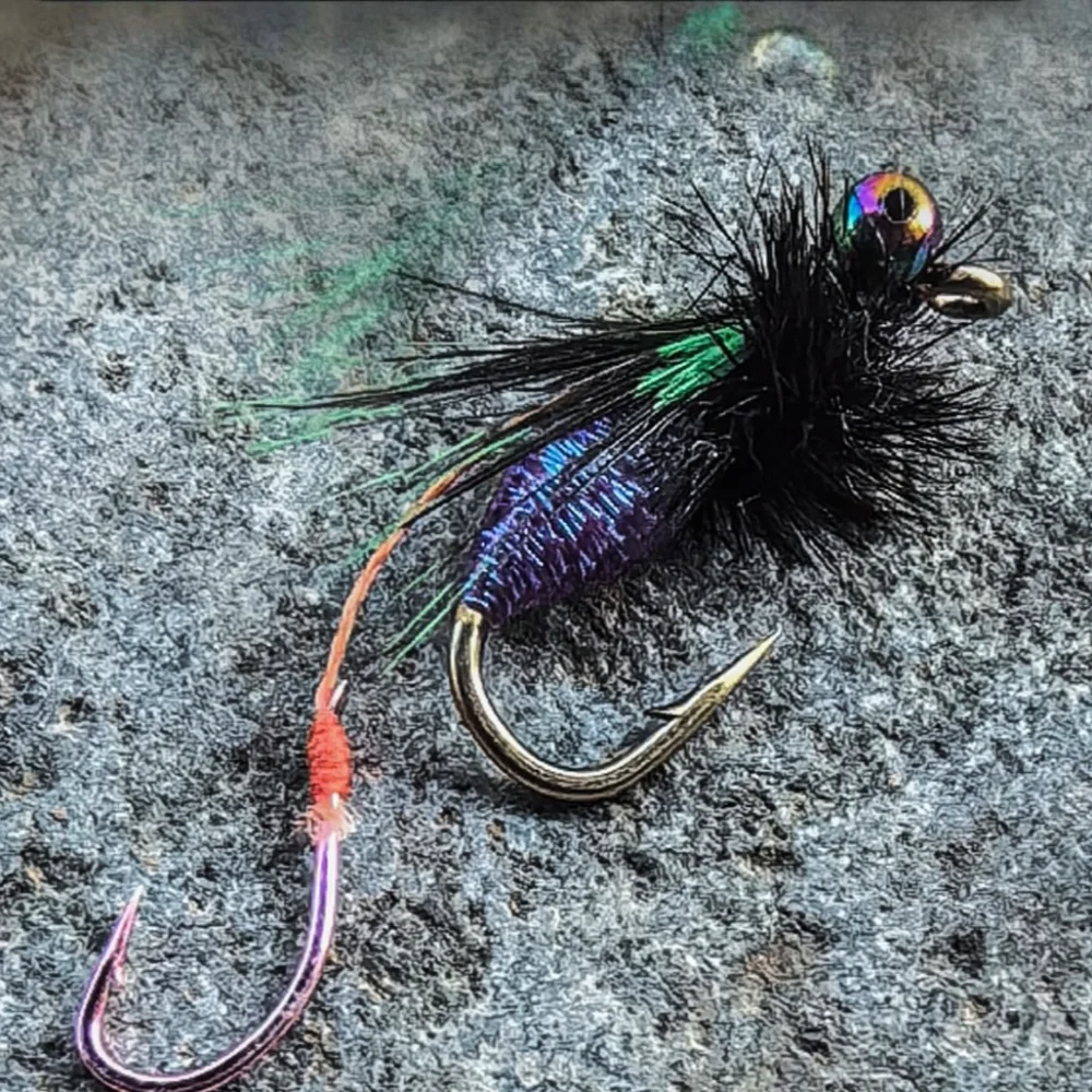 Moscas de trucha bionicas con doble gancho y spinner - imagen 5